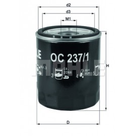 Mahle Yağ Filitresi - OC 237/1 - LPW100180L - H90W29 - 1.8i 18K4F