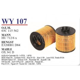 WUNDER YAĞ FİLTRESİ GOLF 5 - WY107 (ORJ:03C115562)
