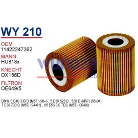 Range Rover III (3) 2002 - 2012 Vogue 3.0Td6 WUNDER Yağ Filitresi  WY210 ( LPZ000020 )